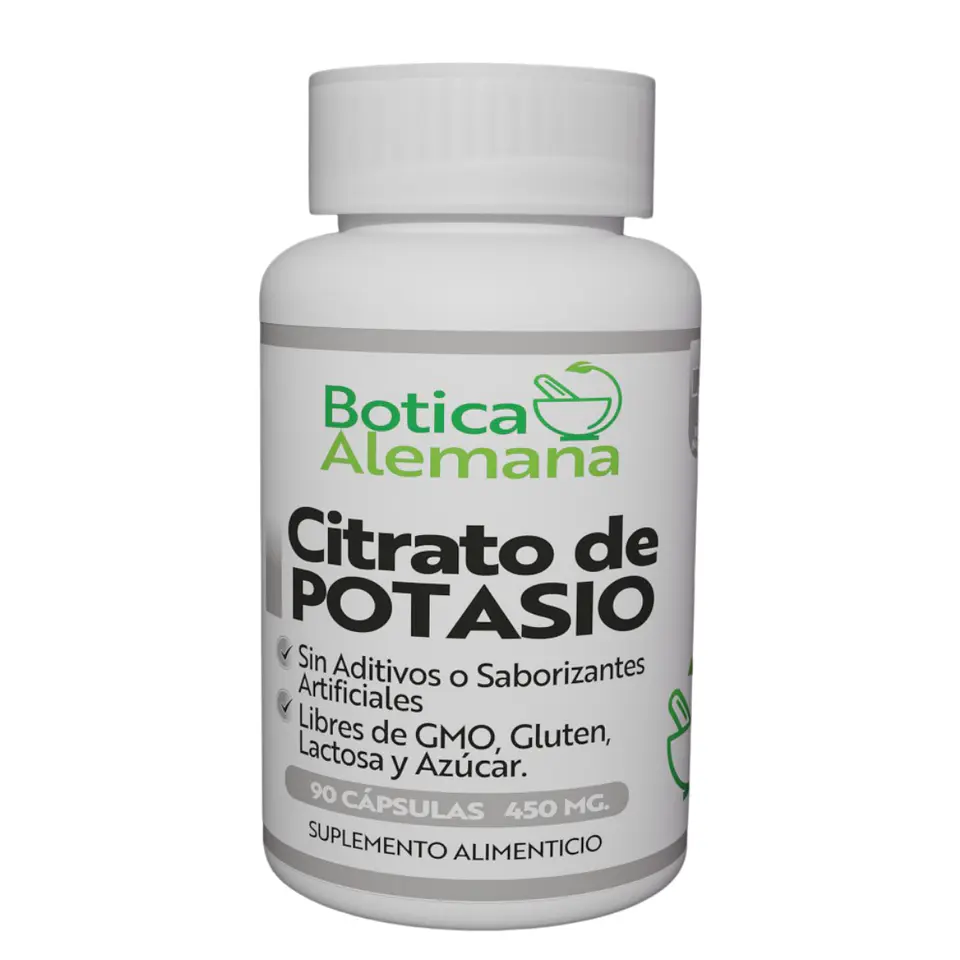 Citrato de Potasio, 90 cápsulas 450 mg 1