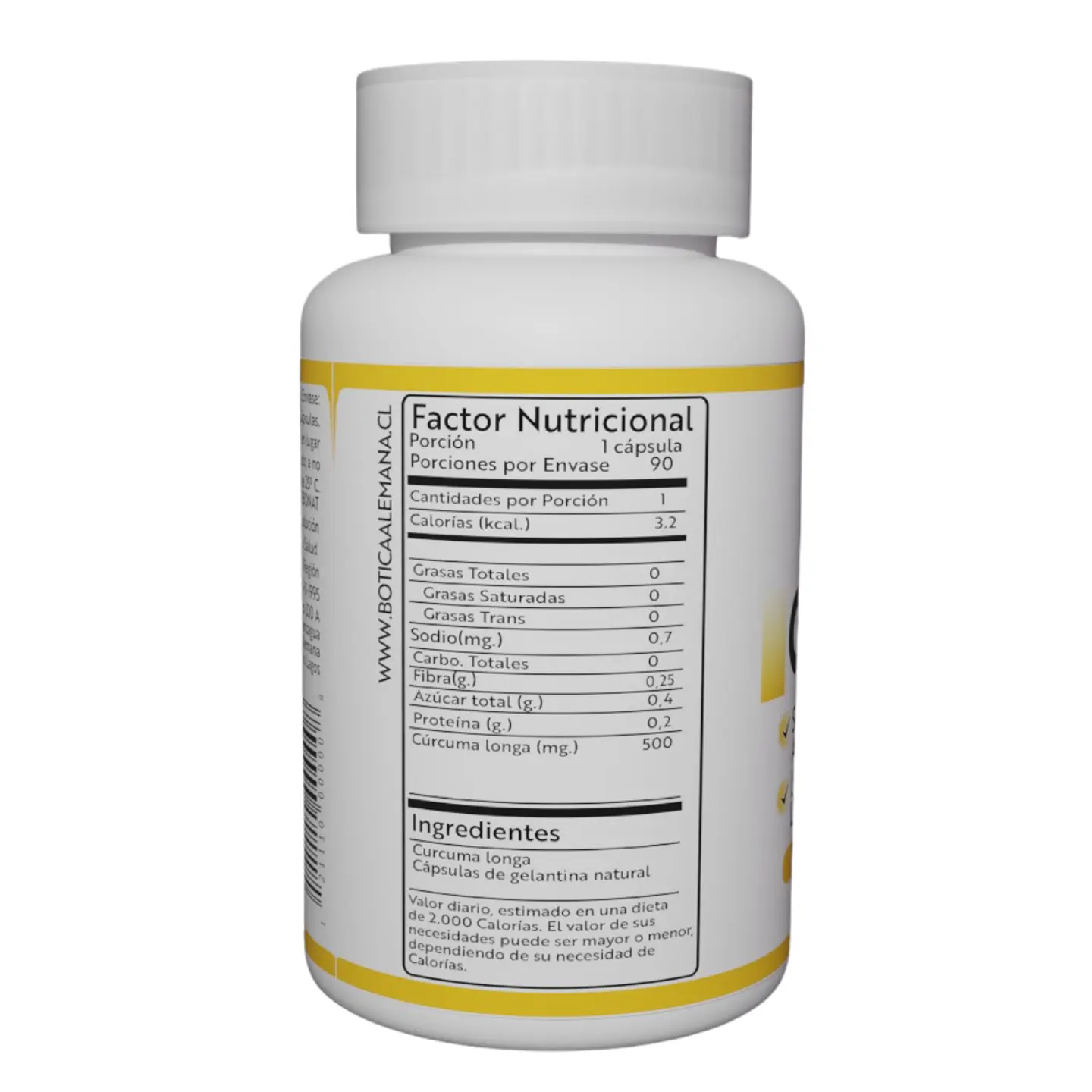 Cúrcuma, 90 cápsulas 500 mg 2