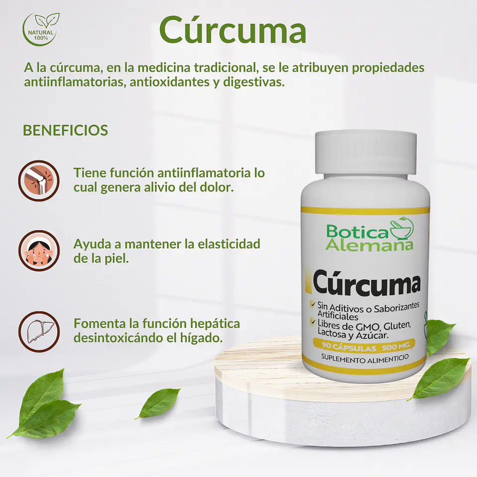 Cúrcuma, 90 cápsulas 500 mg 4