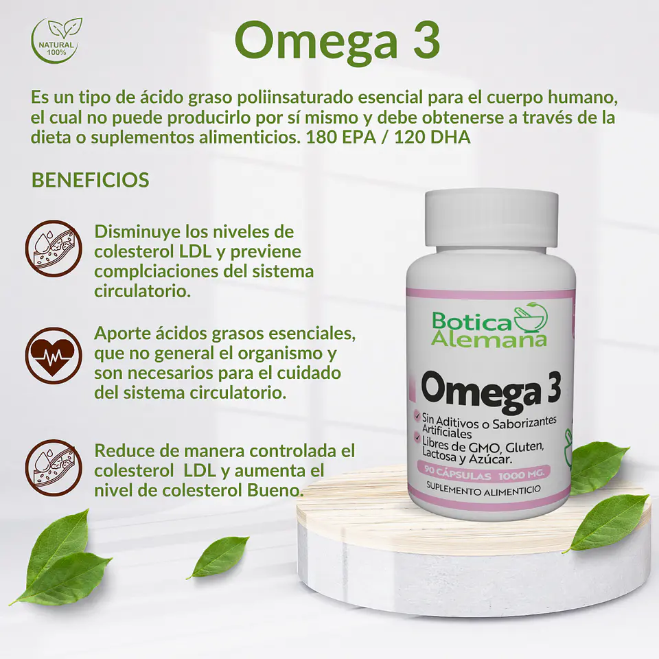 Omega 3, 90 cápsulas 1000 mg 4
