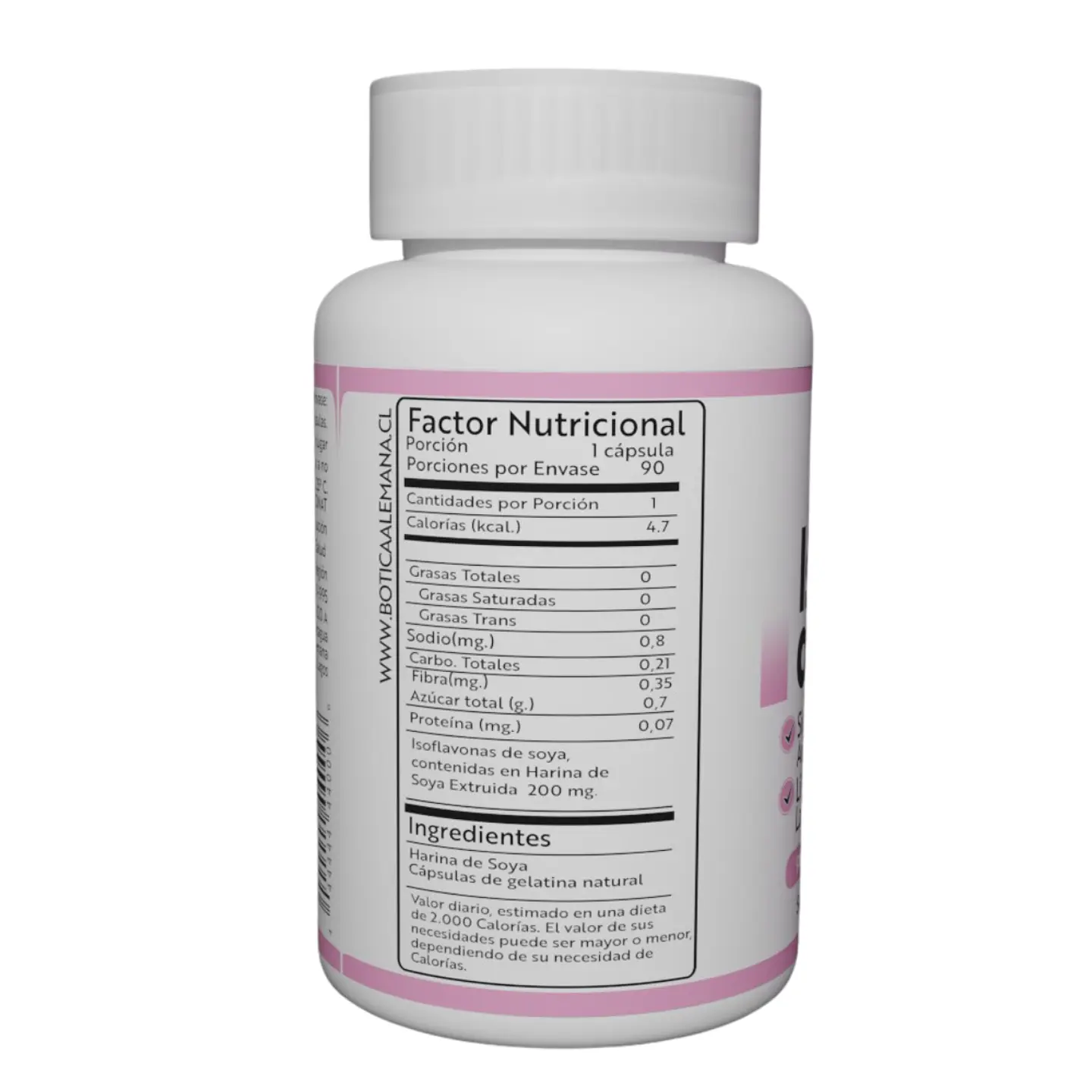 Isoflavona de Soya, 90 cápsulas 200 mg 2