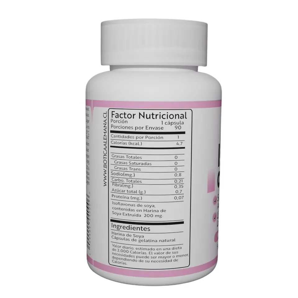 Isoflavona de Soya, 90 cápsulas 200 mg 2