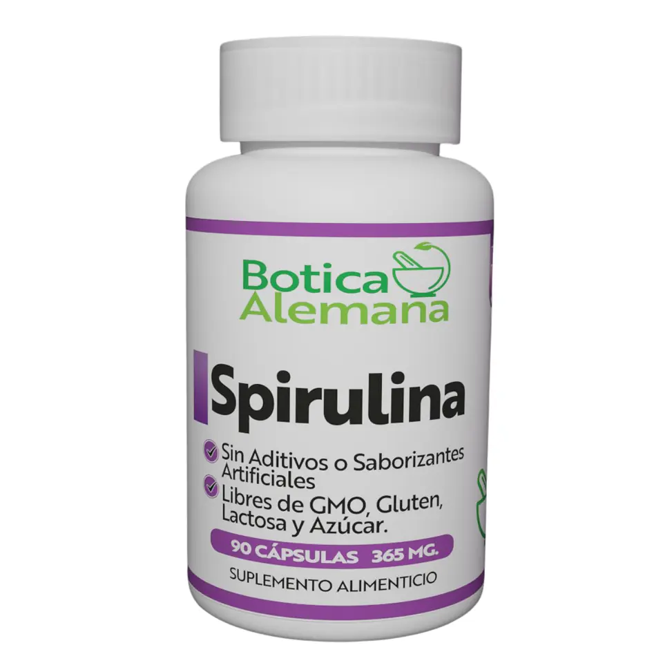 Spirulina, 90 cápsulas 365 mg 1