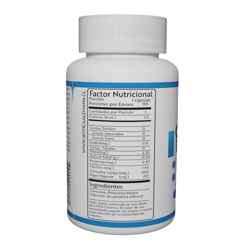 Cúrcuma Plus, 90 cápsulas 560 mg 2
