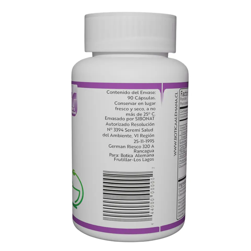 Glucomanan, 90 cápsulas 500 mg 3
