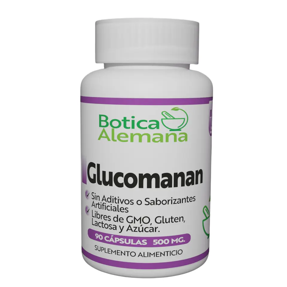 Glucomanan, 90 cápsulas 500 mg 1