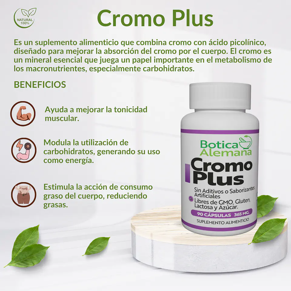 Cromo Plus, 90 cápsulas 365 mg 4