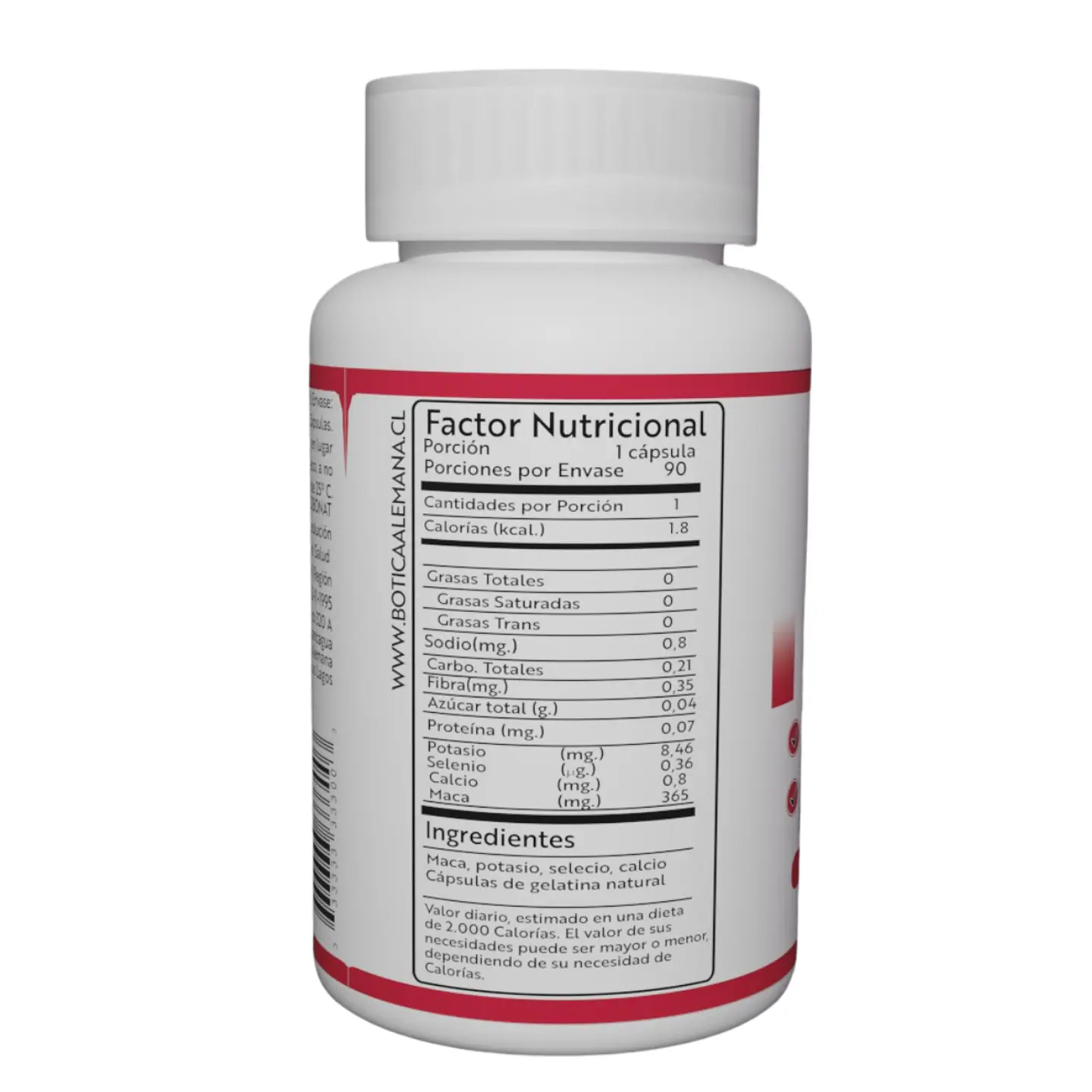 Maca, 90 cápsulas 500 mg 2