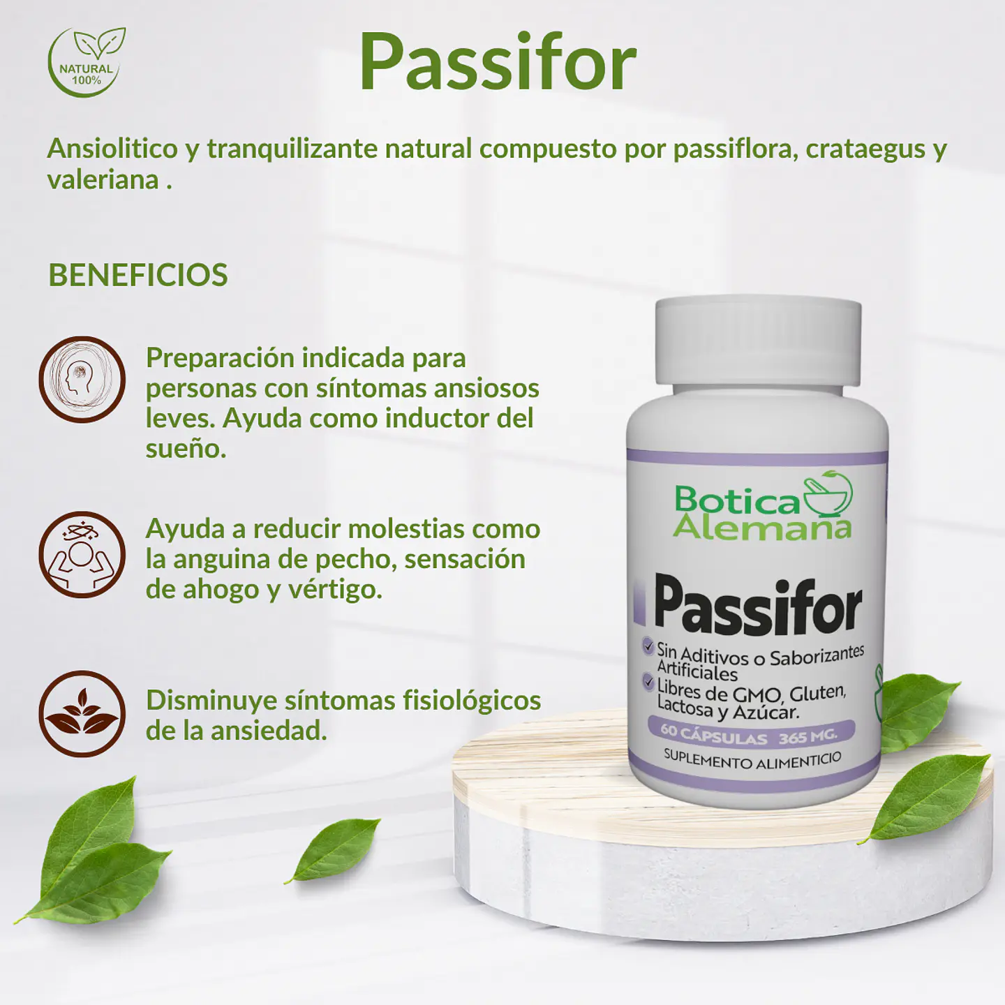 Passifor, 60 cápsulas 365 mg 4