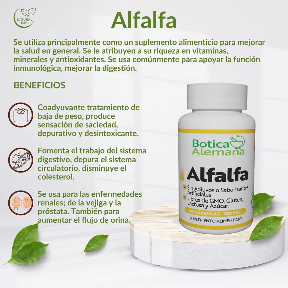 Alfalfa,  60 cápsulas 250 mg 4