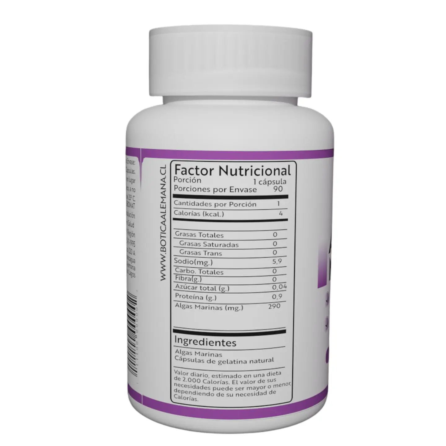 Algas Marinas, 90 cápsulas  290 mg 2