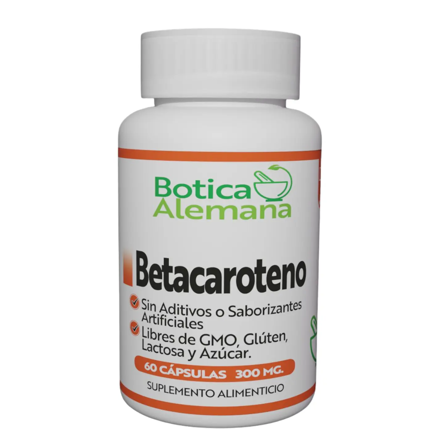 Betacaroteno, 60 cápsulas 300 mg 1