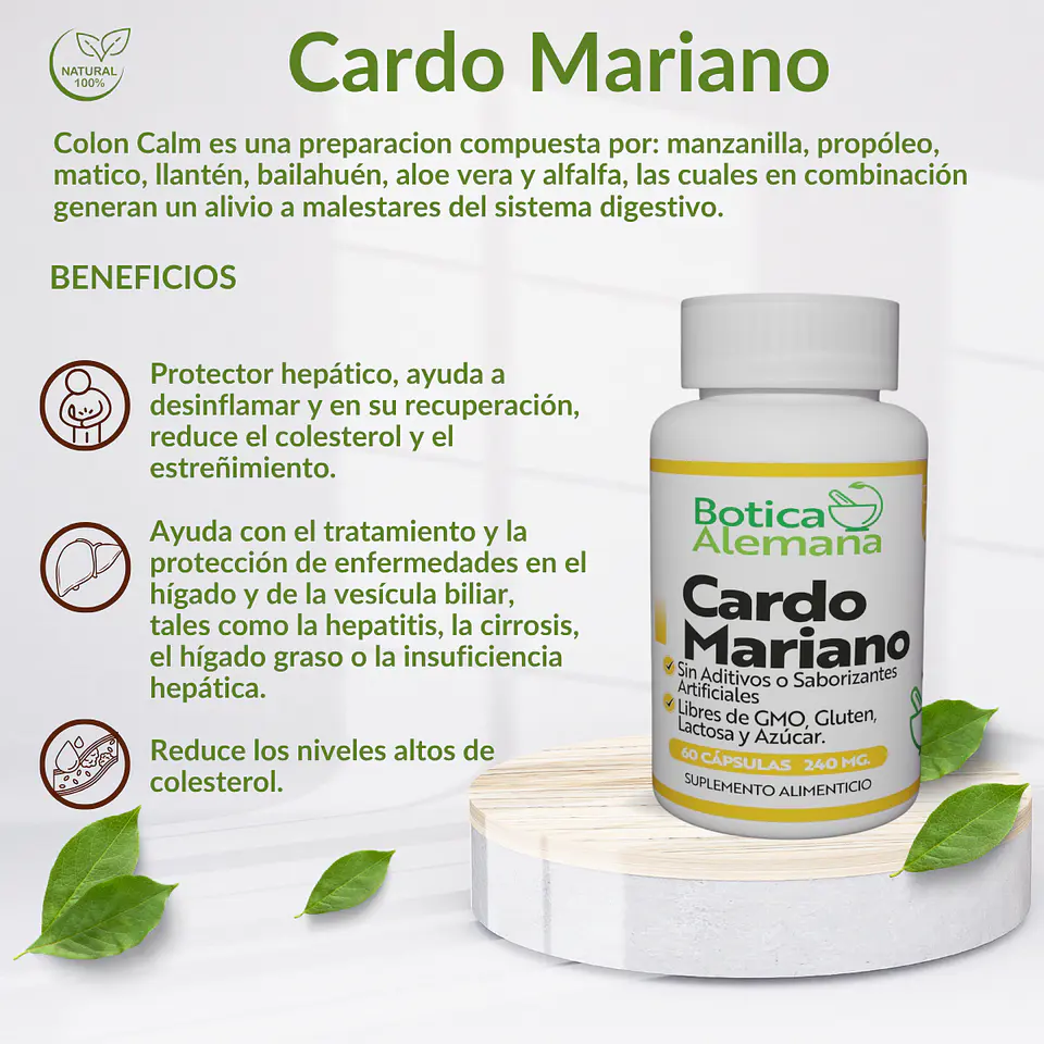 Cardo Mariano, 60 cápsulas 240 mg 4