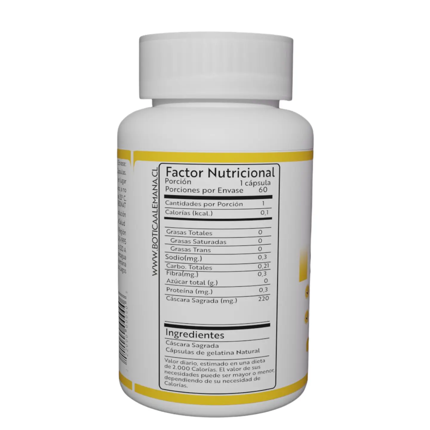 Cáscara Sagrada, 60 cápsulas 220 mg 2