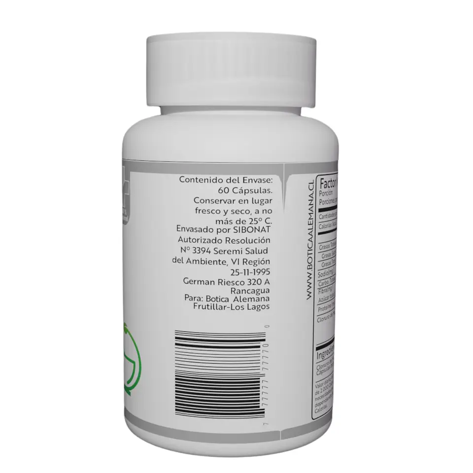 Cloruro de Magnesio, 60 cápsulas 250 mg 3