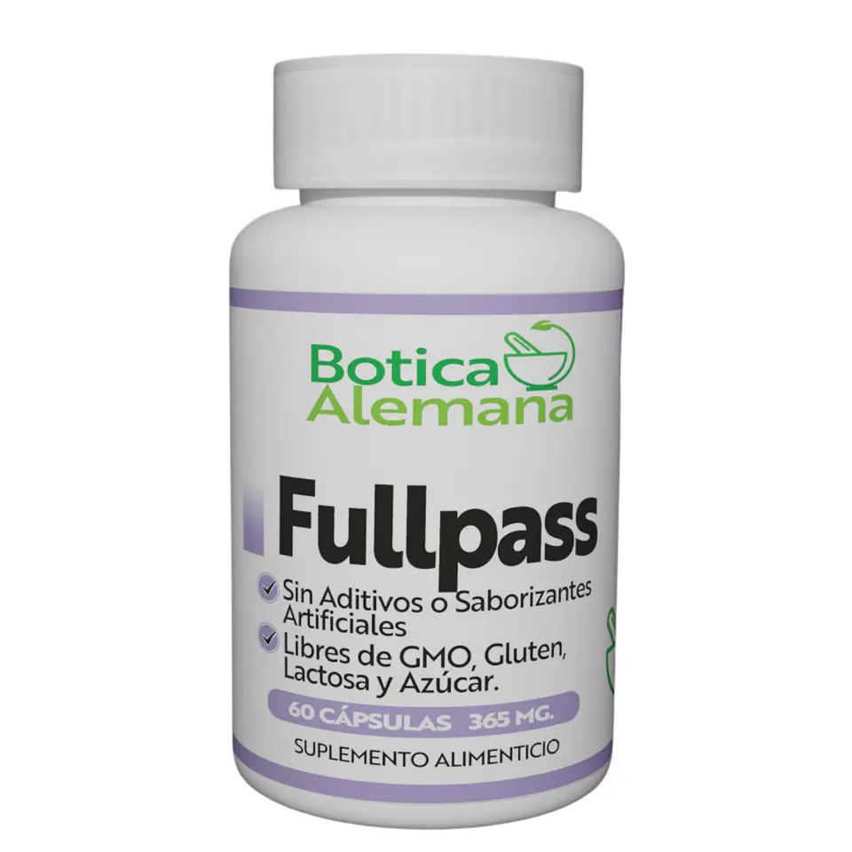Fullpass, tranquilzante natural, 60 cápsulas 365  mg 1