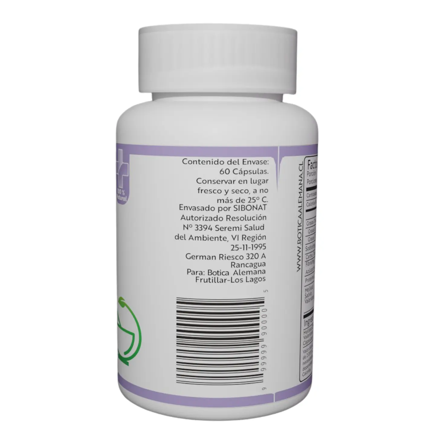 Fullpass, tranquilzante natural, 60 cápsulas 365  mg 3