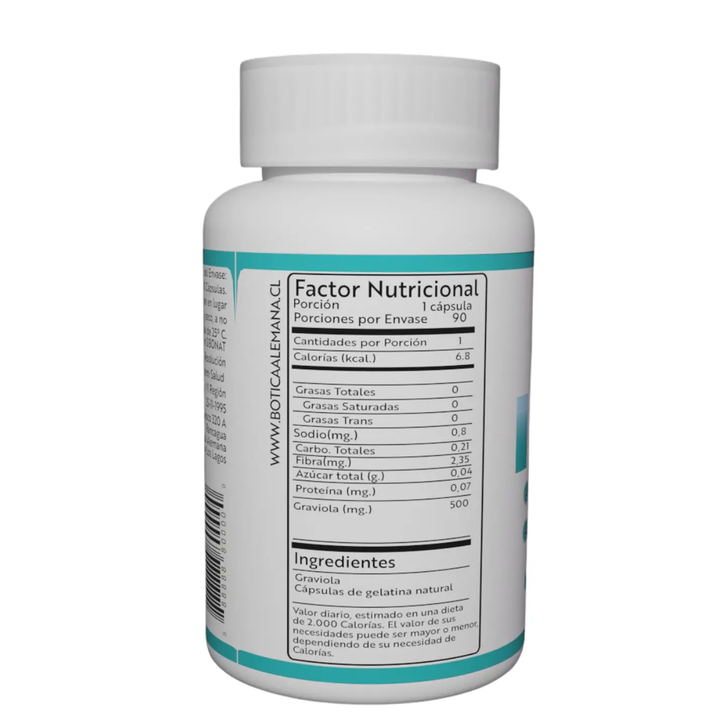 Graviola Plus, 90 cápsulas 500 mg 2