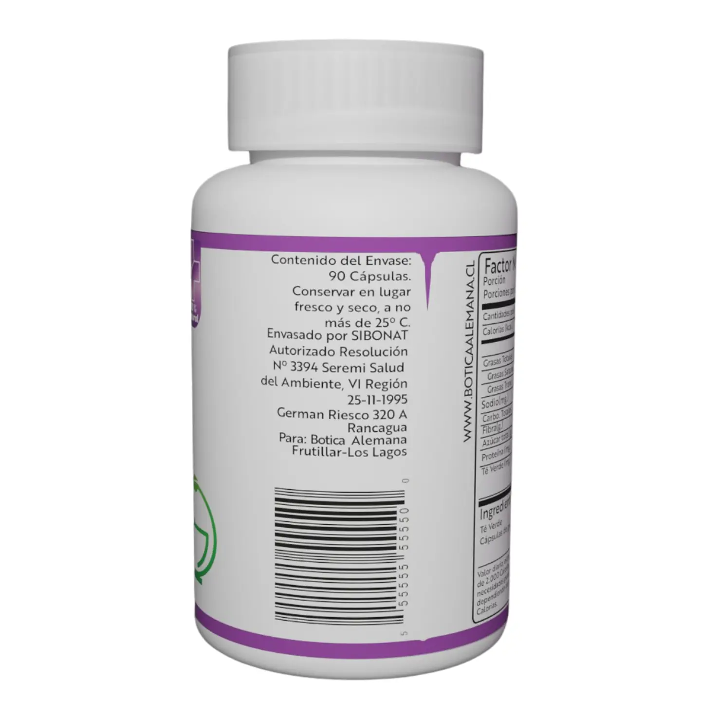 Té Verde, 90 cápsulas 350 mg 3