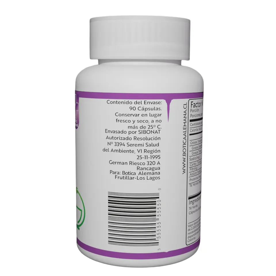 Té Verde, 90 cápsulas 350 mg 3