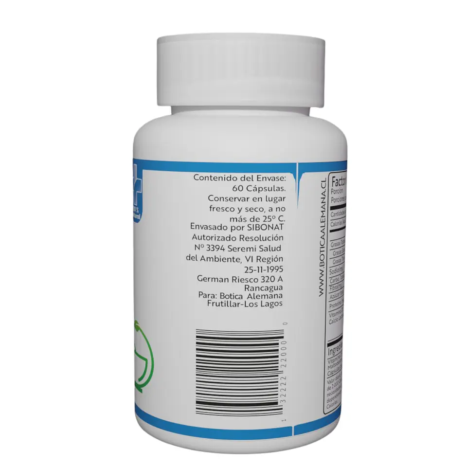 Vitamina D3 2000 UI + Calcio Lactato 600 mg, 60 cápsulas 3