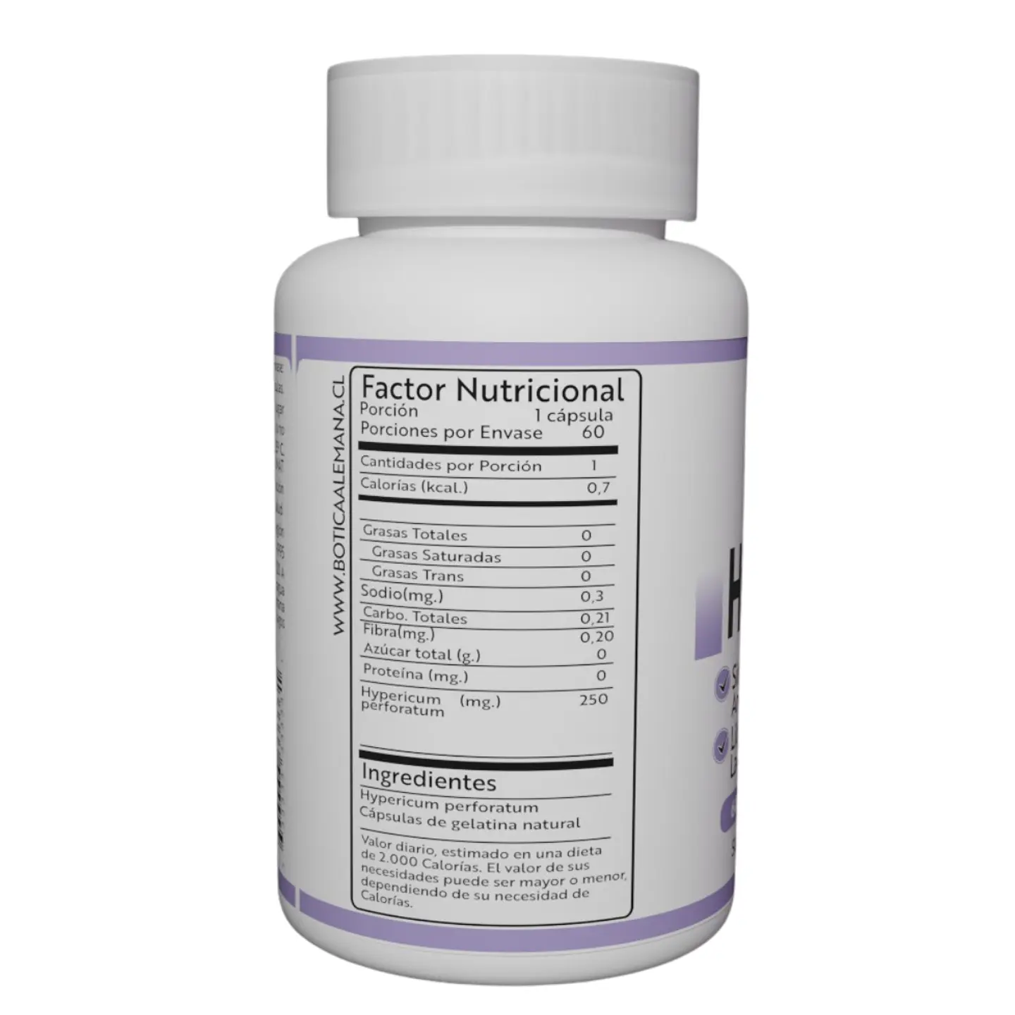 Hypericum, 60 cápsulas 250 mg 2