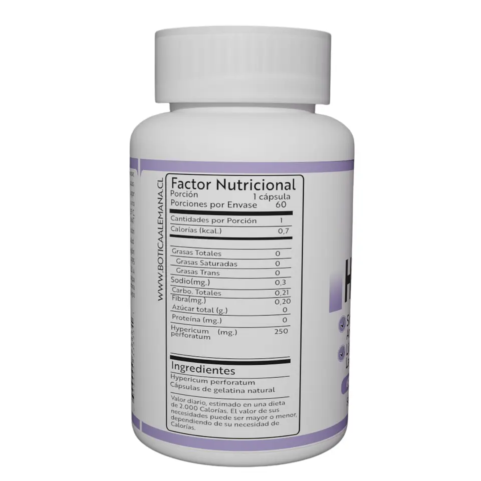 Hypericum, 60 cápsulas 250 mg 2