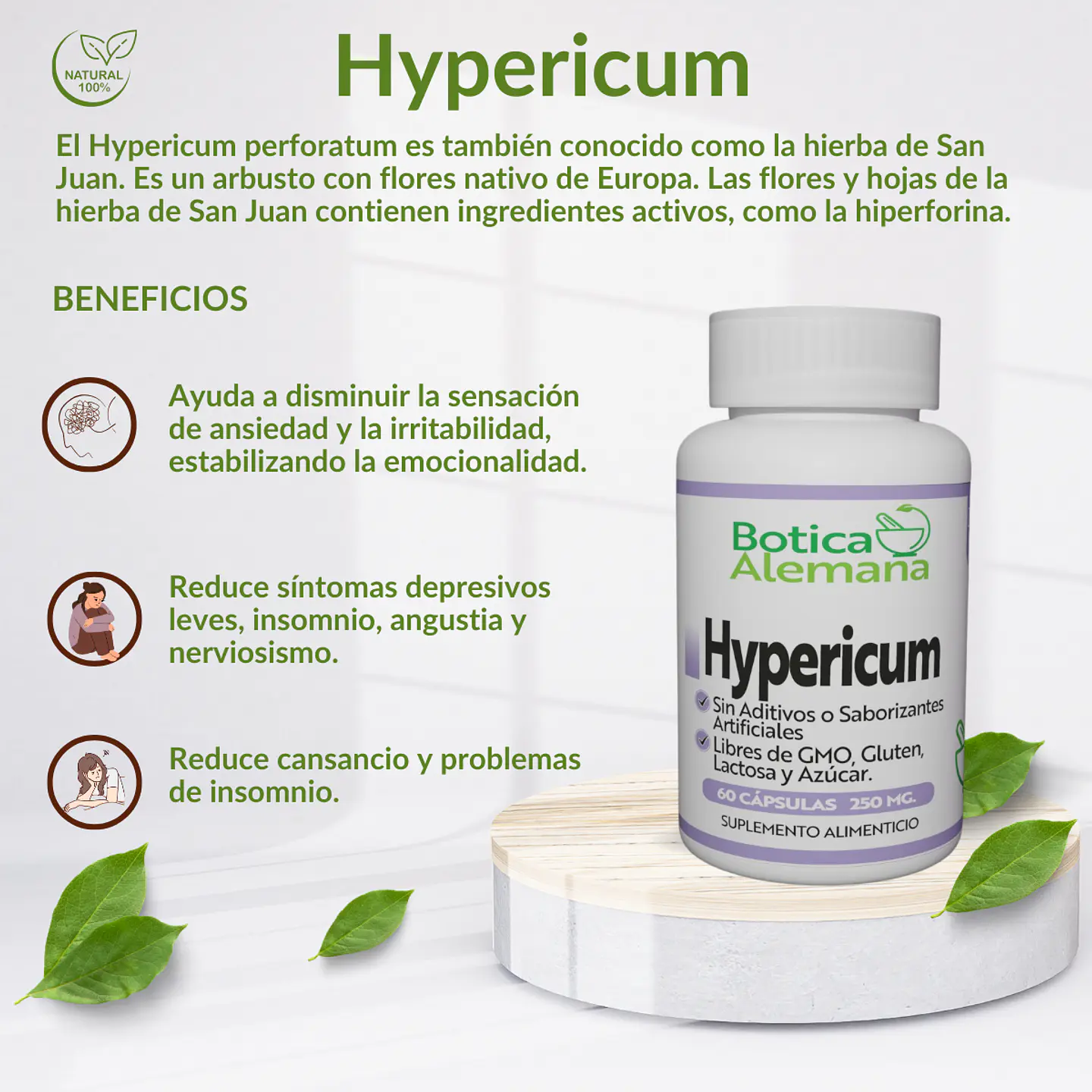 Hypericum, 60 cápsulas 250 mg 4