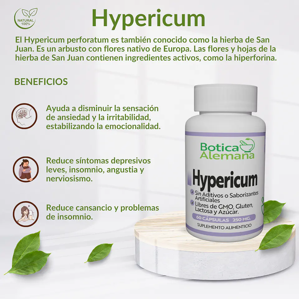 Hypericum, 60 cápsulas 250 mg 4