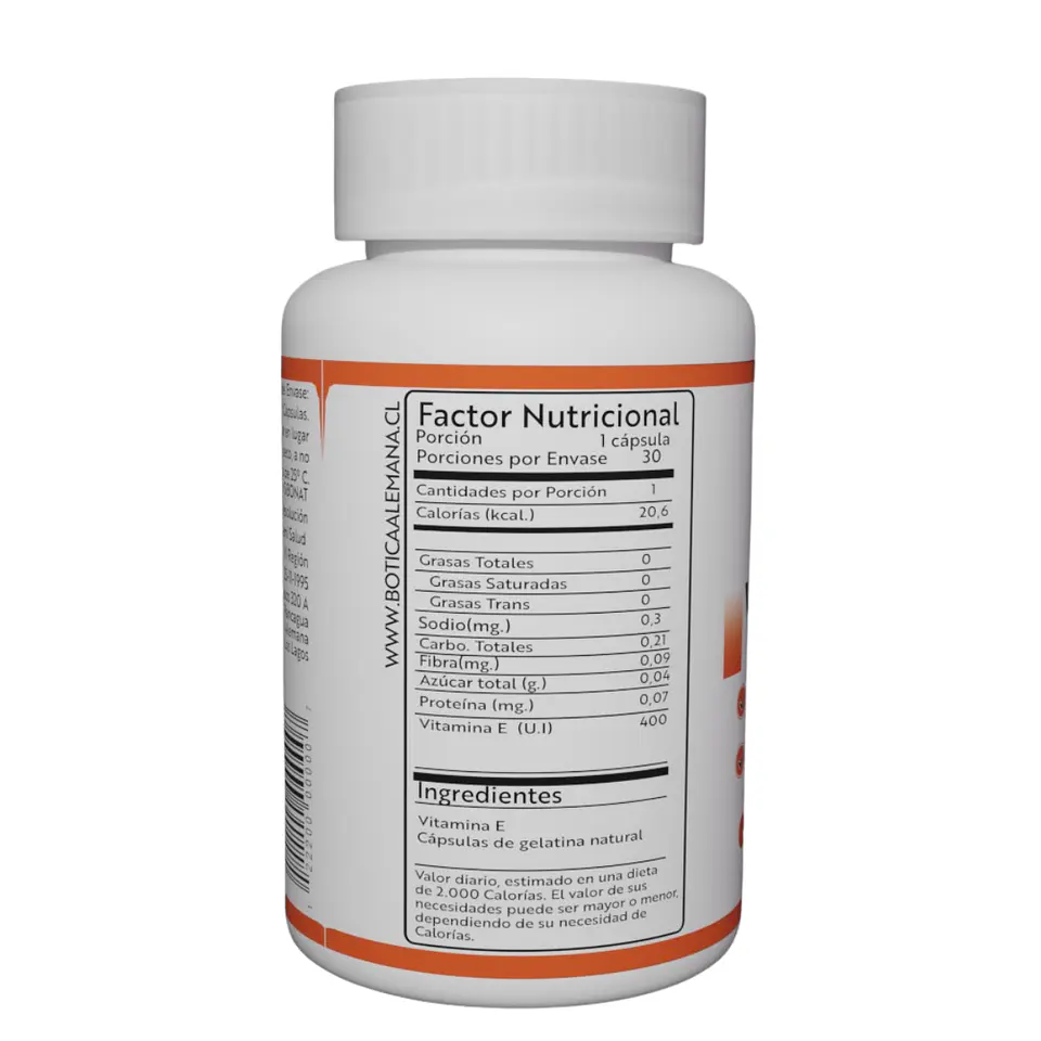 Vitamina E, 30 cápsulas 400 UI 2
