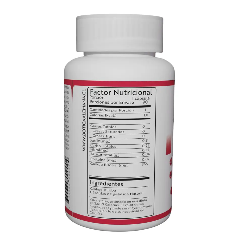 Ginko Biloba, 90 Cápsulas 365 mg 2