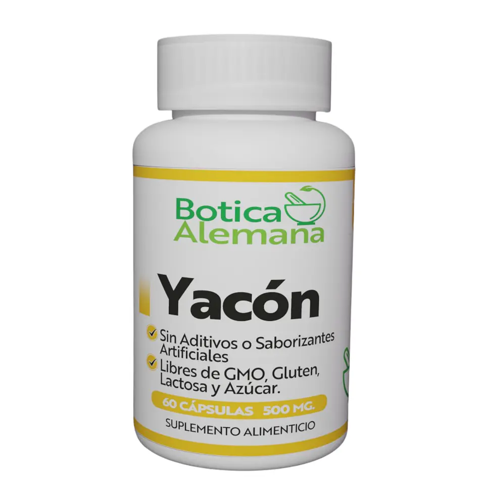Yacón, 60 cápsulas 500 mg 1