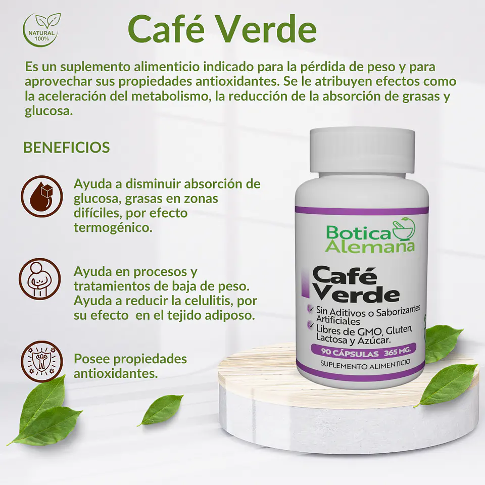 Café Verde, 90 cápsulas 365 mg 4