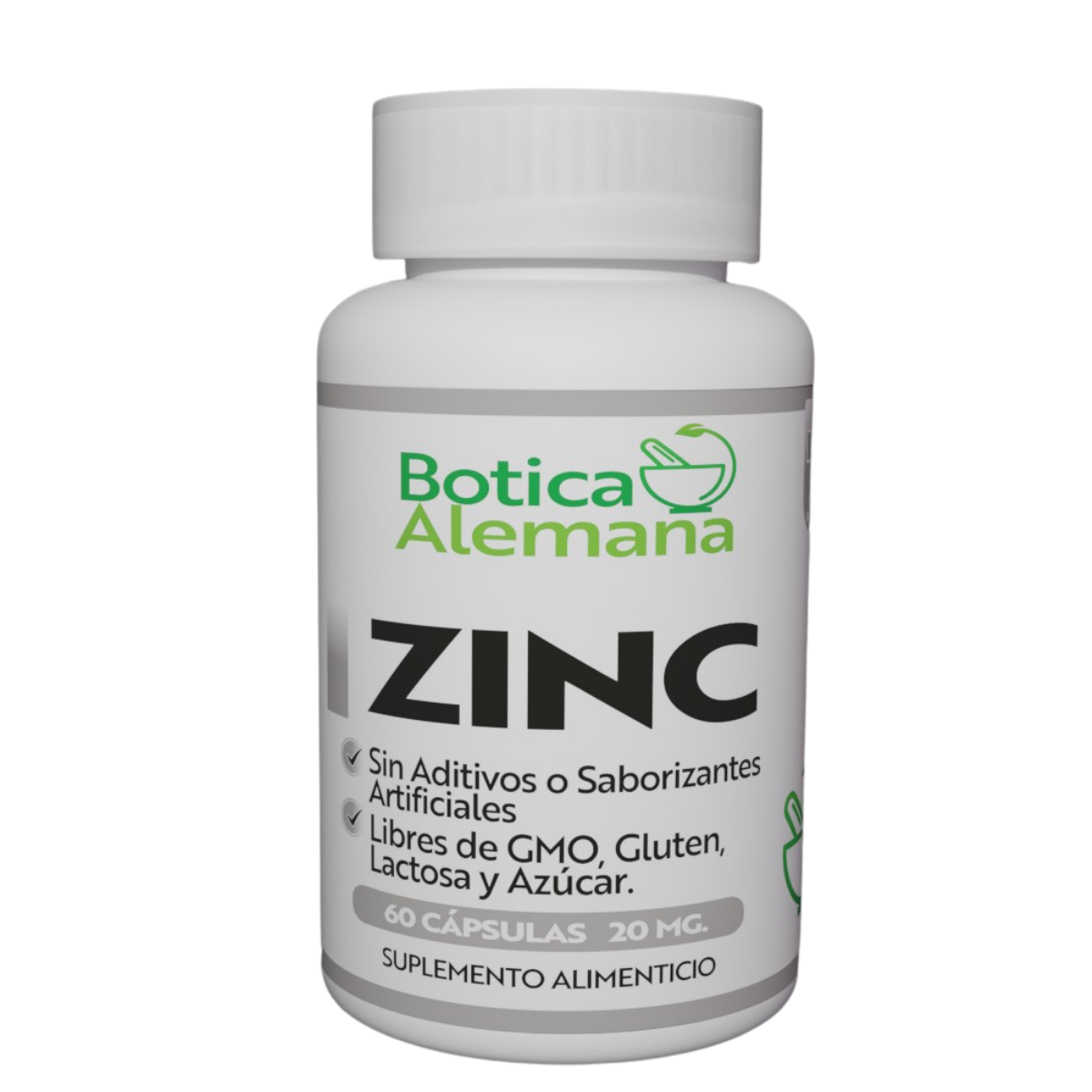 Zinc, 60 cápsulas 20 mg
