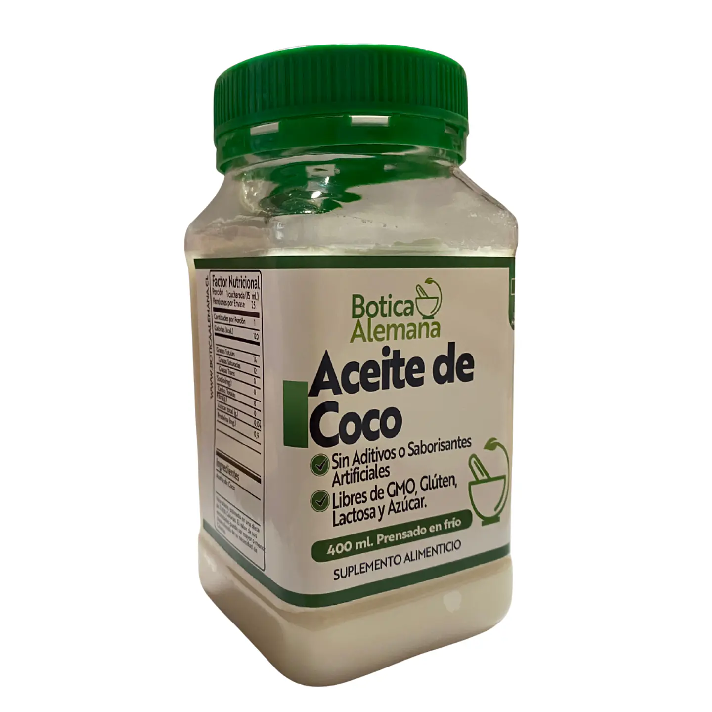 Aceite de Coco prensado en frío, 400 ml. 100% Orgánico y Natural 2