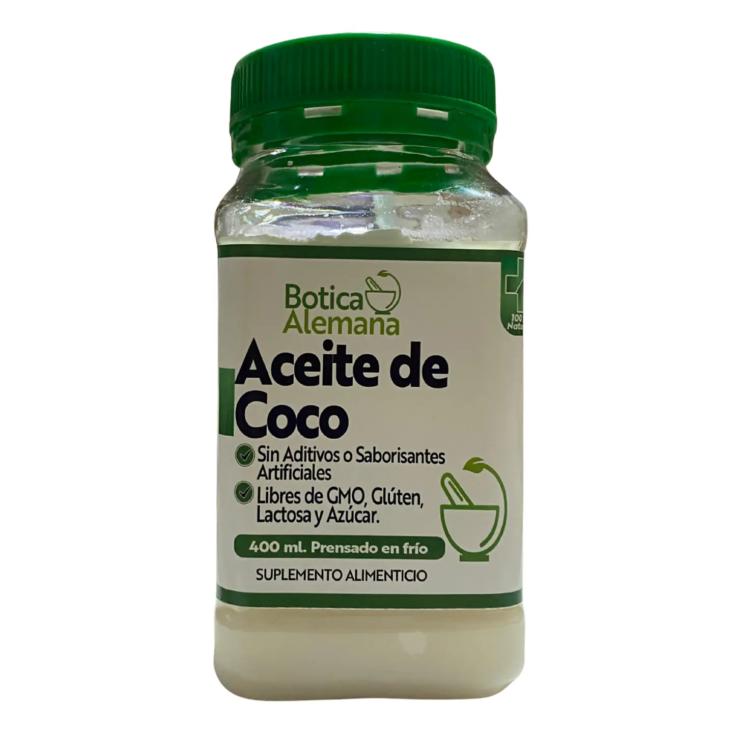 Aceite de Coco prensado en frío, 400 ml. 100% Orgánico y Natural 1