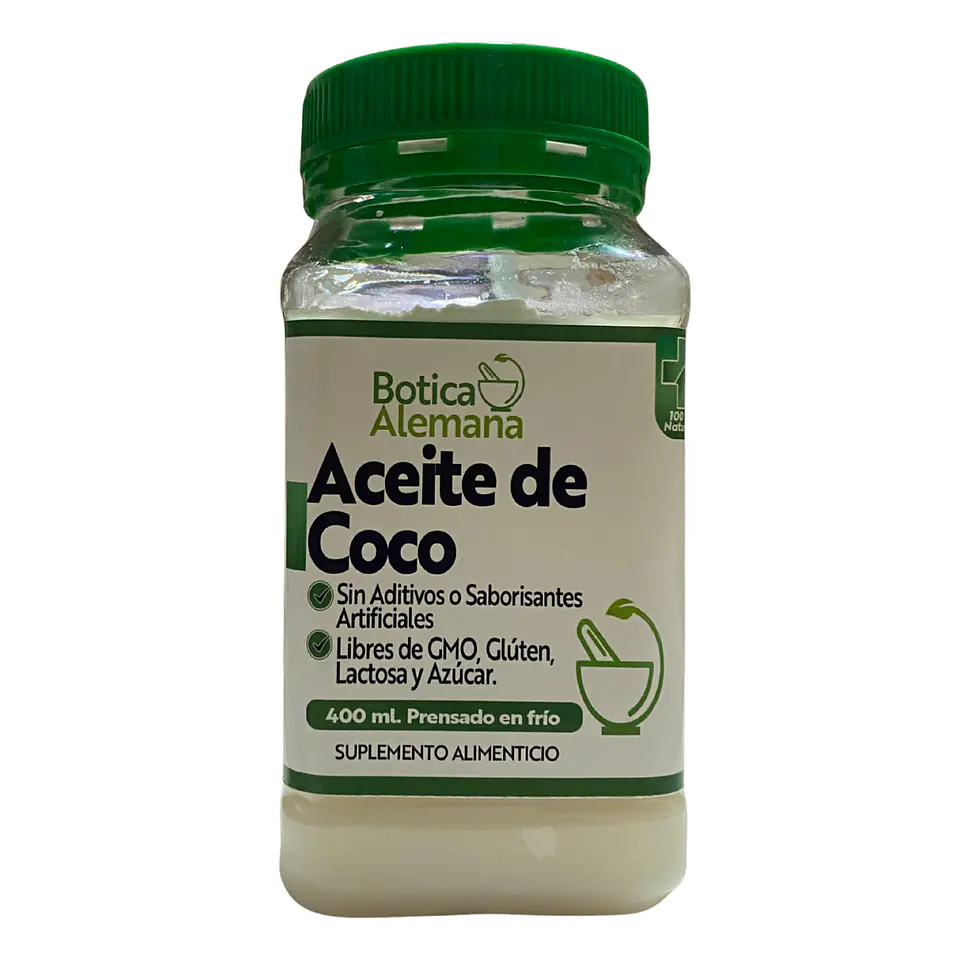 Aceite de Coco prensado en frío, 400 ml. 100% Orgánico y Natural 1