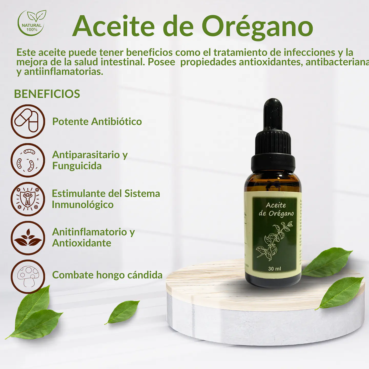 Aceite de coco 400 ml. + Aceite de Orégano 30 ml.  3