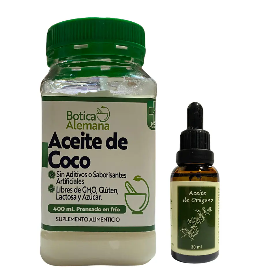 Aceite de coco 400 ml. + Aceite de Orégano 30 ml.  4