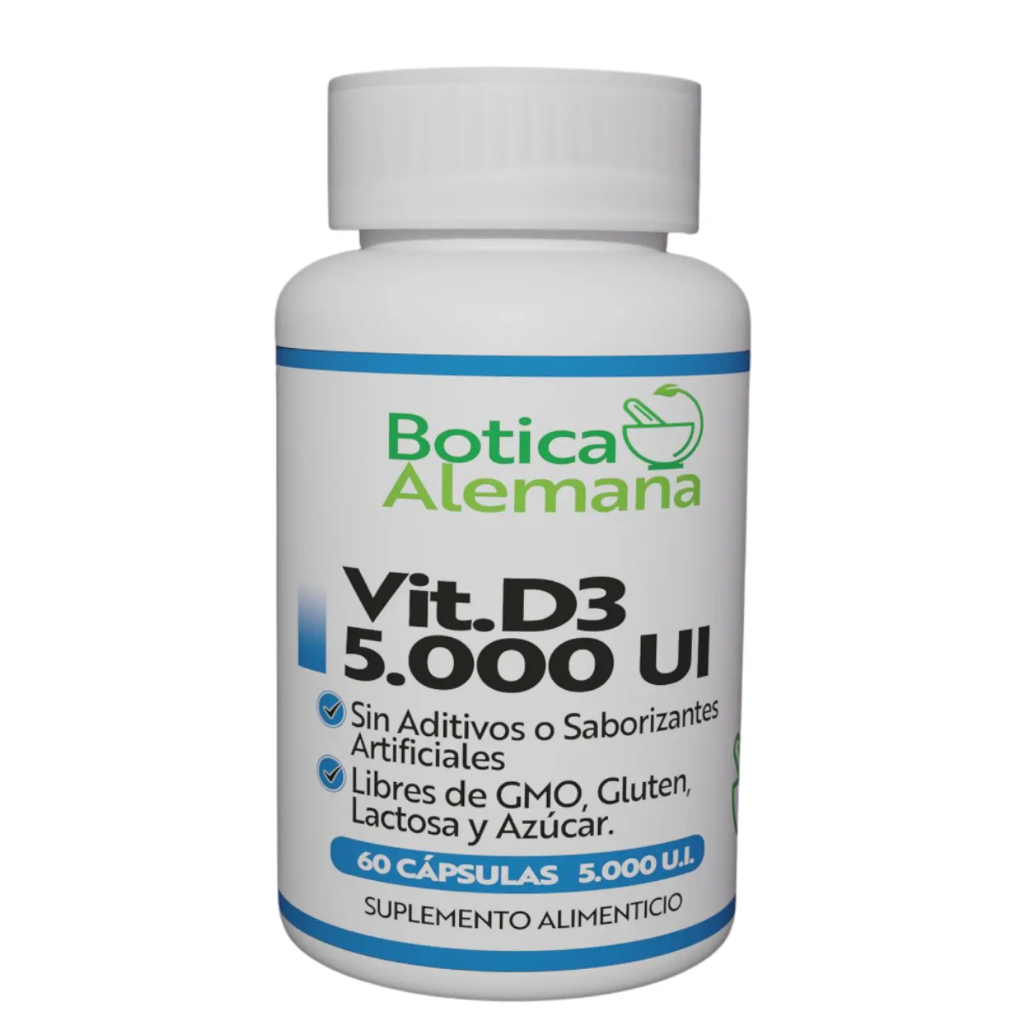 Vitamina D3, 60 cápsulas 5000 UI 1