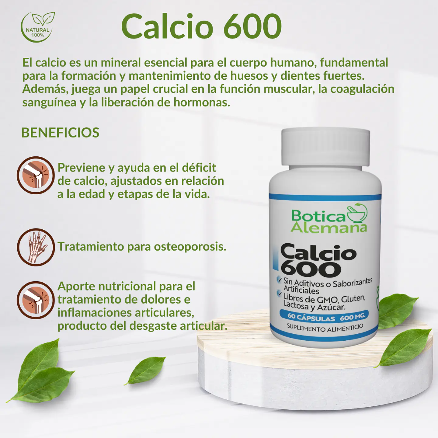Calcio 600, 60 cápsulas 600 mg 4