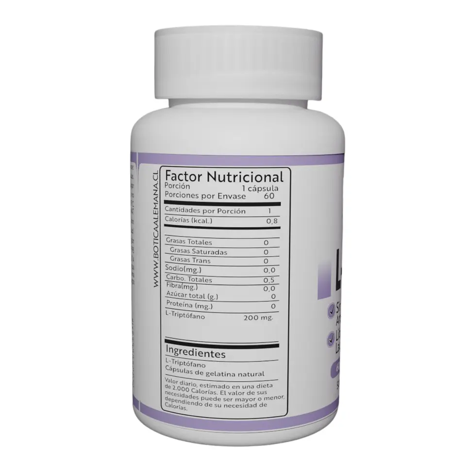 L-Triptófano, 60 cápsulas 200 mg  2