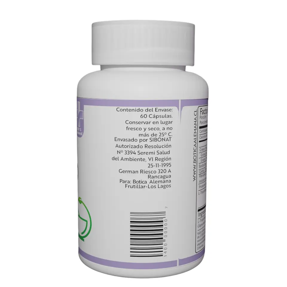 L-Triptófano, 60 cápsulas 200 mg  3