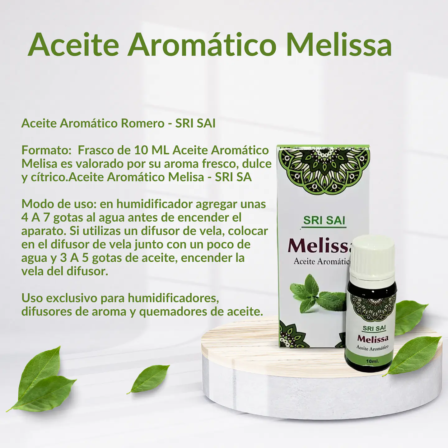 Aceite Aromático de Melissa, 10 ml 2
