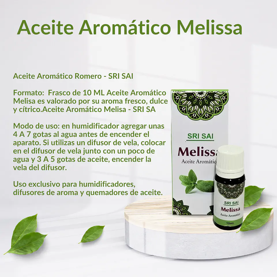 Aceite Aromático de Melissa, 10 ml 2