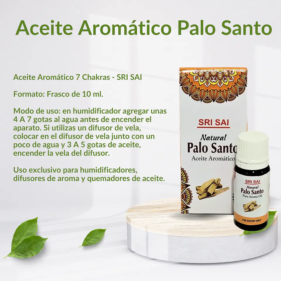 Aceite Aromático de Palo Santo, 10 ml. 2