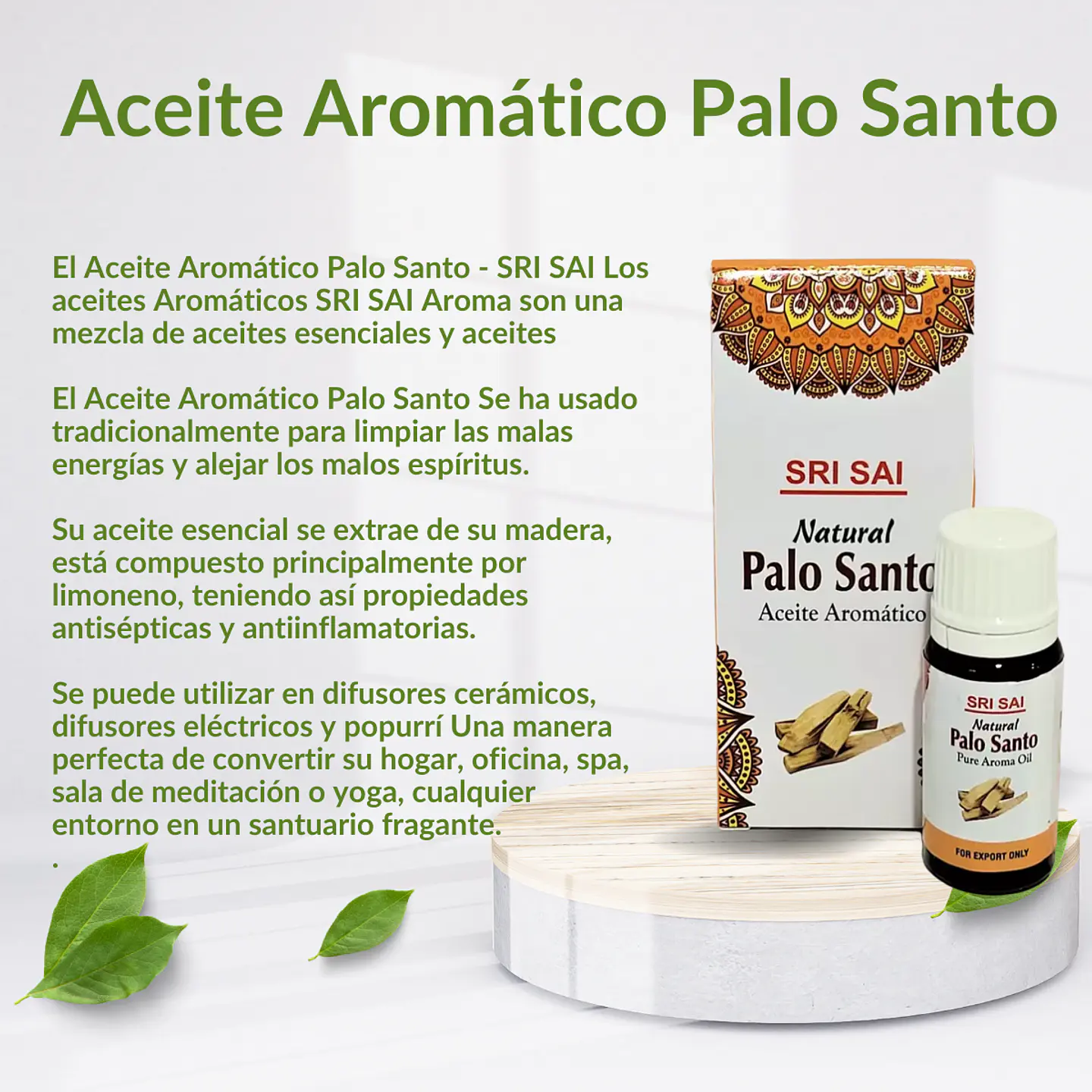 Aceite Aromático de Palo Santo, 10 ml. 3