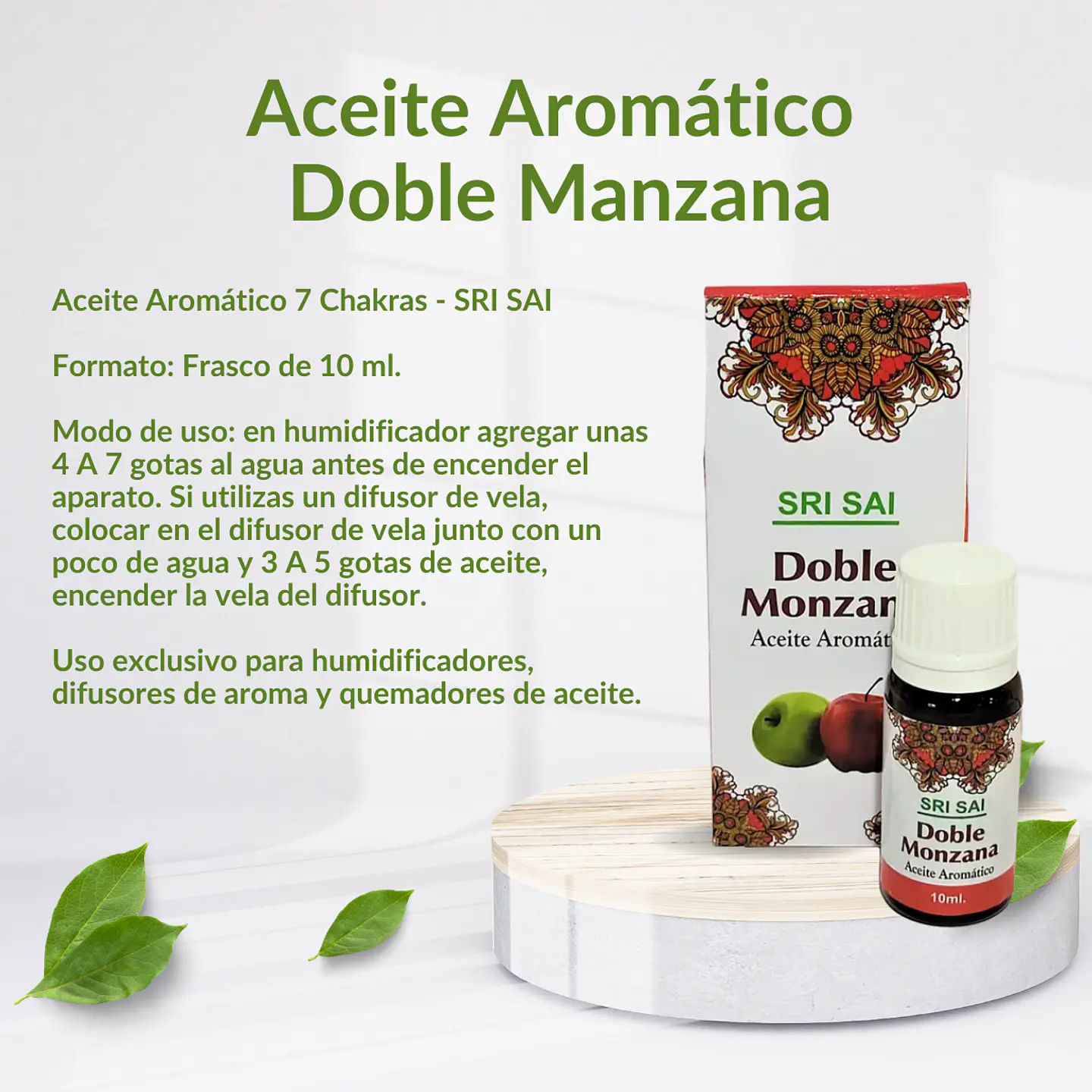 Aceite Aromático Doble Manzana, 10 ml. 2