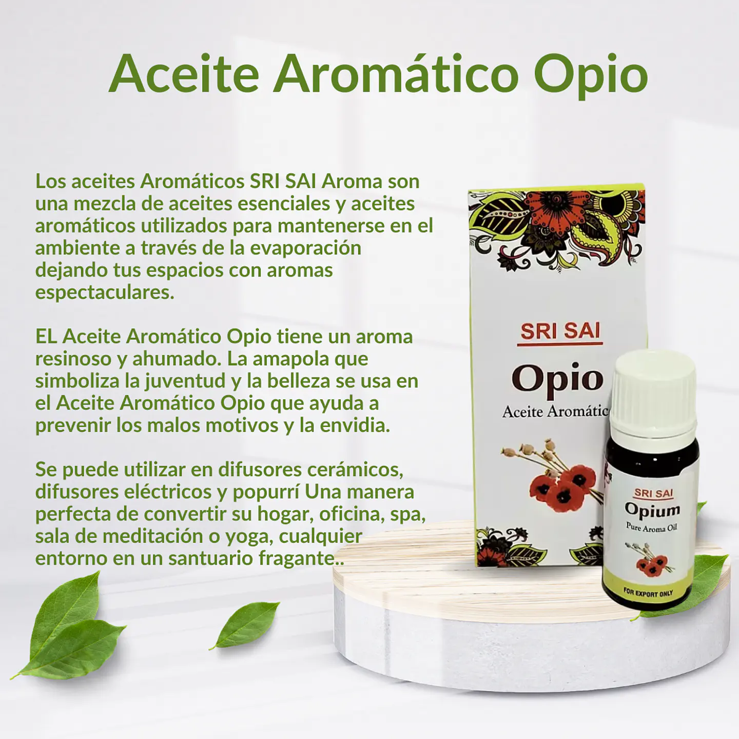 Aceite Aromático de Opio, 10 ml. 2