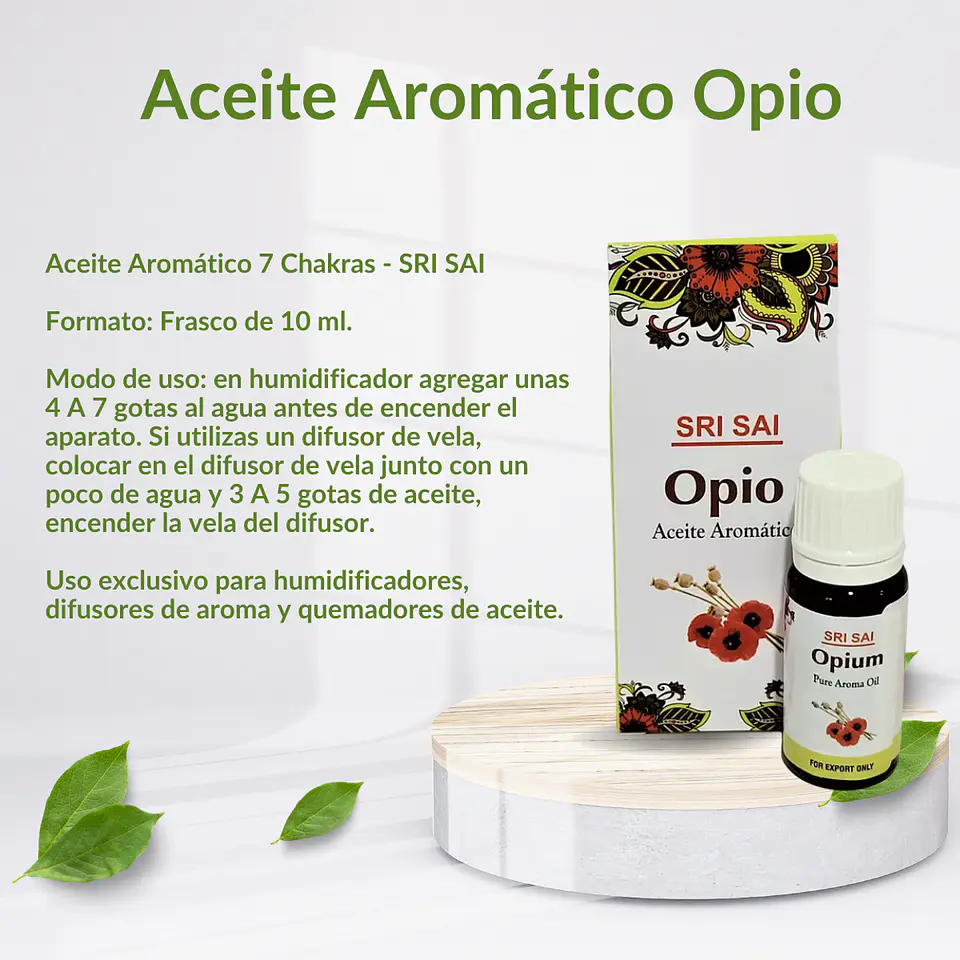 Aceite Aromático de Opio, 10 ml. 3